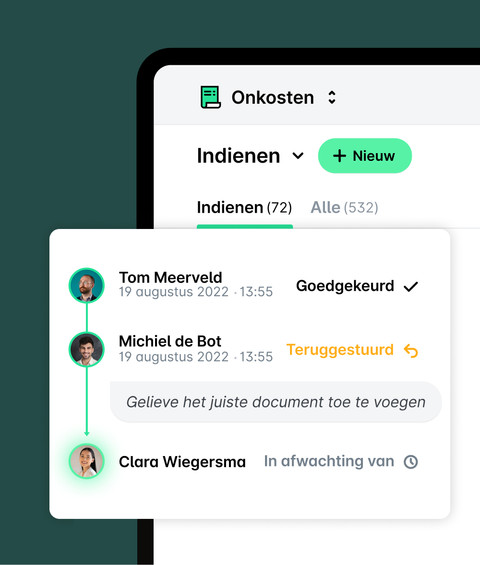 Payhawk dashboard voor onkostenbeheer screenshot